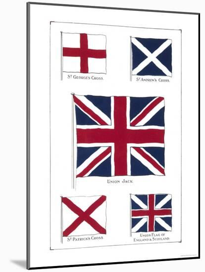 Flags of the United Kingdom, The Union Jack and Its Components-null-Mounted Giclee Print