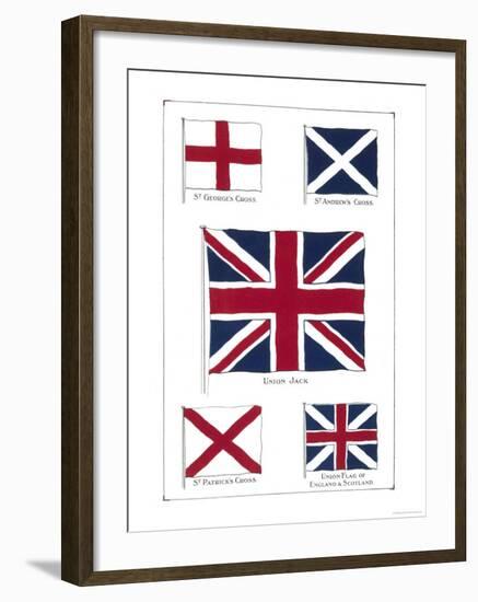 Flags of the United Kingdom, The Union Jack and Its Components-null-Framed Giclee Print