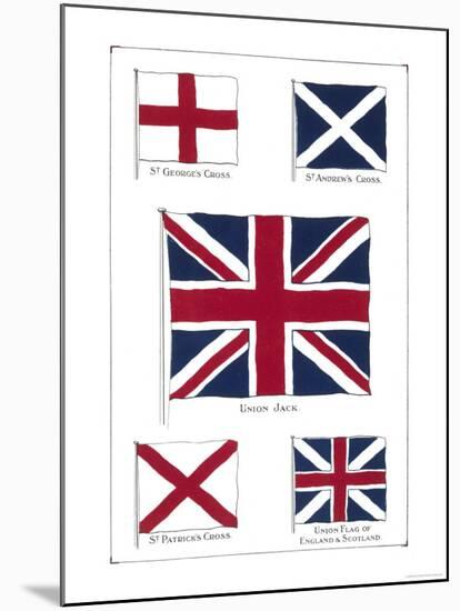 Flags of the United Kingdom, The Union Jack and Its Components-null-Mounted Giclee Print