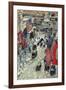 Flags on 57th Street, Winter 1918-Childe Hassam-Framed Giclee Print