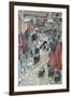 Flags on Fifth Avenue, Winter 1918-Childe Hassam-Framed Art Print