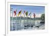 Flags on Lac Leman, 2010-Vincent Alexander Booth-Framed Giclee Print