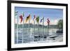 Flags on Lac Leman, 2010-Vincent Alexander Booth-Framed Giclee Print