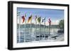 Flags on Lac Leman, 2010-Vincent Alexander Booth-Framed Premium Giclee Print