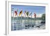 Flags on Lac Leman, 2010-Vincent Alexander Booth-Framed Giclee Print