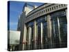 Flags Outside the European Commission and Parliament Buildings in Brussels, Belgium, Europe-David Hughes-Stretched Canvas