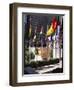 Flags Outside the Rockefeller Center, New York City, New York, USA-Walter Rawlings-Framed Photographic Print