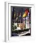 Flags Outside the Rockefeller Center, New York City, New York, USA-Walter Rawlings-Framed Photographic Print