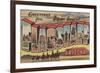 Flagstaff, Arizona - Large Letter Scenes-Lantern Press-Framed Premium Giclee Print
