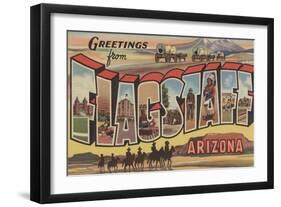 Flagstaff, Arizona - Large Letter Scenes-Lantern Press-Framed Art Print