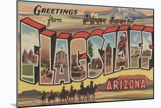Flagstaff, Arizona - Large Letter Scenes-Lantern Press-Mounted Art Print