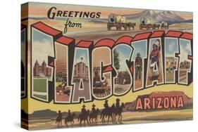 Flagstaff, Arizona - Large Letter Scenes-Lantern Press-Stretched Canvas