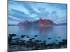 Flakstad Mountain Range Illuminated by Midnight Sun, Lofoten Islands, Norway-Doug Pearson-Mounted Photographic Print