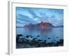 Flakstad Mountain Range Illuminated by Midnight Sun, Lofoten Islands, Norway-Doug Pearson-Framed Photographic Print