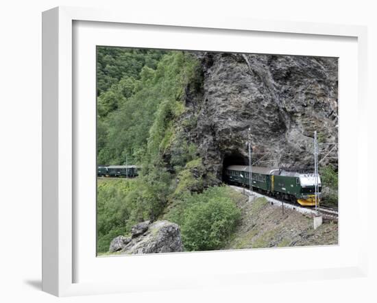 Flam Railway, Flam, Sogn Og Fjordane, Norway, Scandinavia, Europe-Hans Peter Merten-Framed Photographic Print