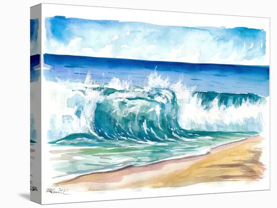 Flamands Beach Breaking Waves in St. Barth-M. Bleichner-Stretched Canvas