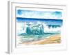 Flamands Beach Breaking Waves in St. Barth-M. Bleichner-Framed Art Print
