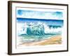 Flamands Beach Breaking Waves in St. Barth-M. Bleichner-Framed Art Print