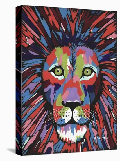 Flamboyant Lion-Sartoris ART-Stretched Canvas