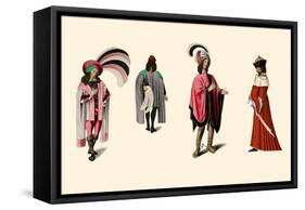Flamboyant Medieval Costumes-H. Shaw-Framed Stretched Canvas