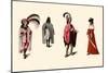 Flamboyant Medieval Costumes-H. Shaw-Mounted Art Print