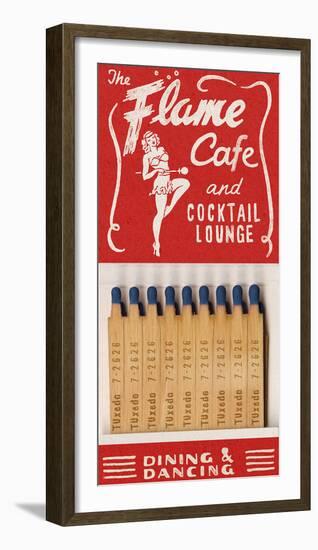 Flame Cafe Matchbook-Kristine Hegre-Framed Giclee Print