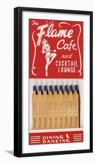 Flame Cafe Matchbook-Kristine Hegre-Framed Giclee Print