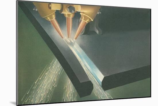 Flame Cutting Tool-Found Image Press-Mounted Giclee Print