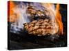 Flame Grilled Burgers on the Grill-Dean Sanderson-Stretched Canvas