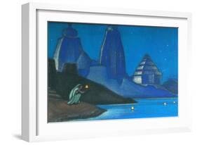 Flame of Happiness (Lights on the Gange), 1947-Nicholas Roerich-Framed Giclee Print