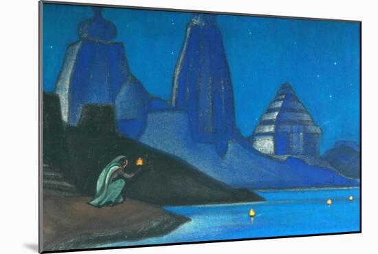 Flame of Happiness (Lights on the Gange), 1947-Nicholas Roerich-Mounted Giclee Print