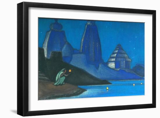 Flame of Happiness (Lights on the Gange), 1947-Nicholas Roerich-Framed Premium Giclee Print