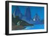 Flame of Happiness (Lights on the Gange), 1947-Nicholas Roerich-Framed Premium Giclee Print