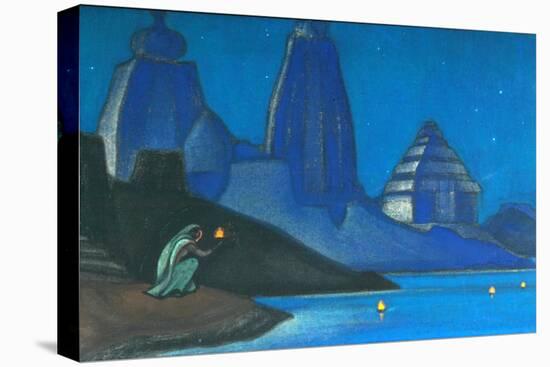 Flame of Happiness (Lights on the Gange), 1947-Nicholas Roerich-Stretched Canvas