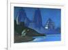 Flame of Happiness (Lights on the Gange), 1947-Nicholas Roerich-Framed Giclee Print