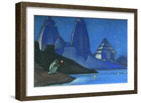 Flame of Happiness (Lights on the Gange), 1947-Nicholas Roerich-Framed Giclee Print