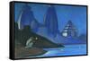 Flame of Happiness (Lights on the Gange), 1947-Nicholas Roerich-Framed Stretched Canvas