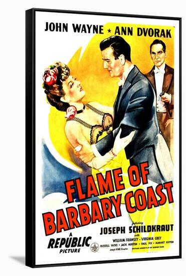 Flame of The Barbary Coast, Ann Dvorak, John Wayne, Joseph Schildkraut, 1945-null-Framed Stretched Canvas