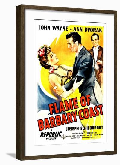 Flame of The Barbary Coast, Ann Dvorak, John Wayne, Joseph Schildkraut, 1945-null-Framed Art Print