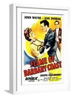 Flame of The Barbary Coast, Ann Dvorak, John Wayne, Joseph Schildkraut, 1945-null-Framed Art Print