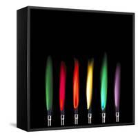 Flame Test Sequence-Science Photo Library-Framed Stretched Canvas