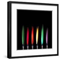 Flame Test Sequence-Science Photo Library-Framed Premium Photographic Print