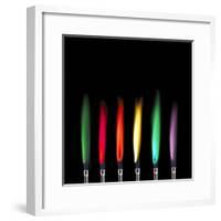 Flame Test Sequence-Science Photo Library-Framed Premium Photographic Print