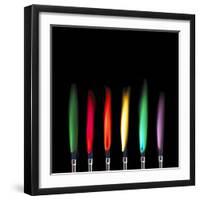 Flame Test Sequence-Science Photo Library-Framed Premium Photographic Print