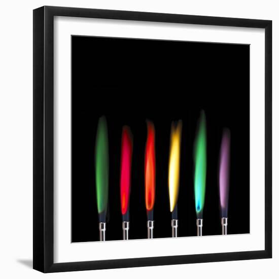 Flame Test Sequence-Science Photo Library-Framed Premium Photographic Print