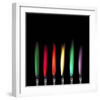 Flame Test Sequence-Science Photo Library-Framed Premium Photographic Print