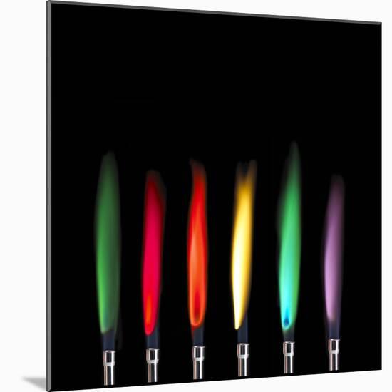 Flame Test Sequence-Science Photo Library-Mounted Premium Photographic Print