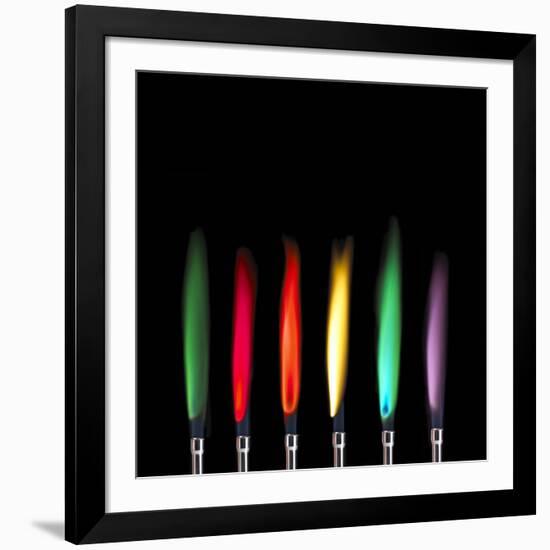 Flame Test Sequence-Science Photo Library-Framed Photographic Print