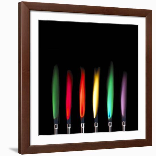 Flame Test Sequence-Science Photo Library-Framed Photographic Print