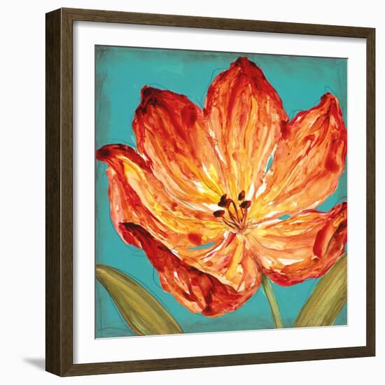 Flame Tulip II-Karen Leibrick-Framed Art Print